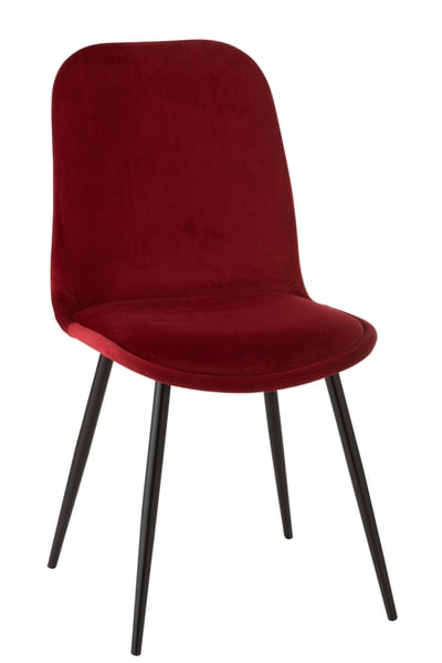 Stoel claire met/text bordeaux