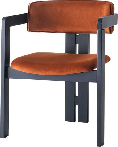 Stijlvolle Stoel Woody Fashion | 100% Houten Frame | Oranje-Zwart