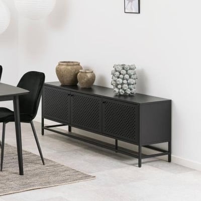 Dressoir Nebas 160cm, 3 deuren - zwart 