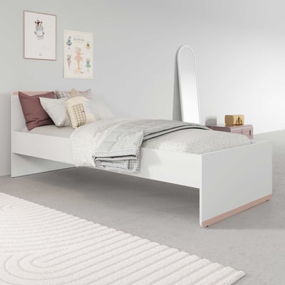 Kinderbed Reverso - 90x190/200cm - wit/roze Kinderbed Reverso - 90x190/200cm - wit/roze