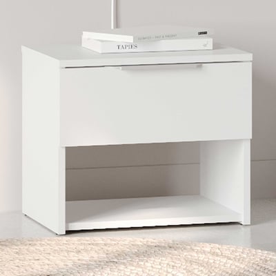 Nachtkastje Micheline - 44x37x38cm - met opberglade - wit