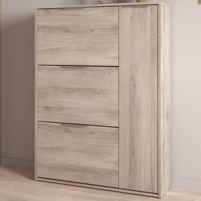 Schoenenkast Spectre - 91x26x123cm - 4 deuren - eikdecor