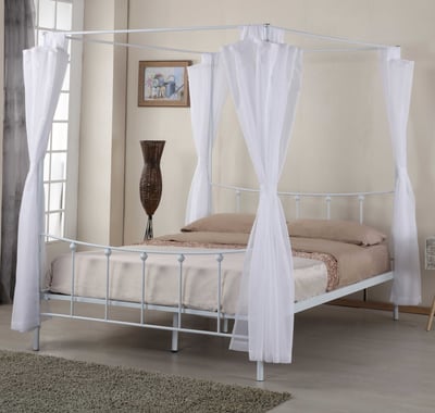 Hemelbed Amore metaal 160x200 - wit Hemelbed Amore metaal 160x200 - wit