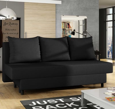 Driezitbank Inna | 190 x 82 x 83 cm | Zwart