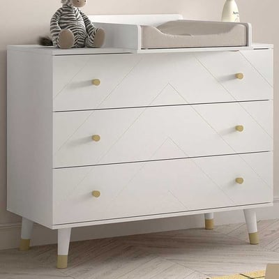 Babykamerset Billy - Commode & verversplank - MDF/wit 