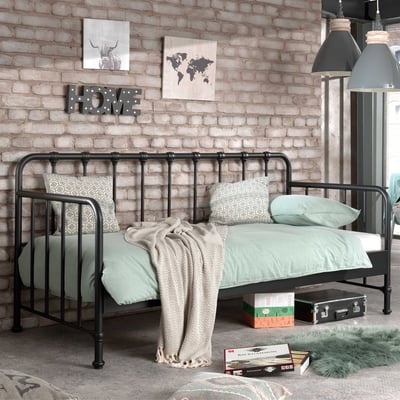 Kajuitbed Bronxx metaal 90x200 - matzwart