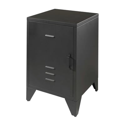 Nachtkastje Bronxx Locker metaal 40x60 - mat zwart