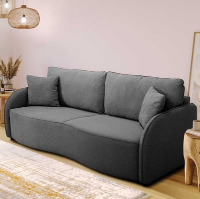 3-zitsbank Bari 215x100x88cm - met opbergruimte - antraciet