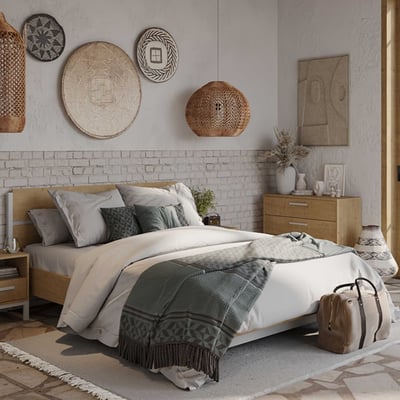 Bed Craig 140x190/200 cm-Hamilton eik/matzwart Bed Craig 140x190/200 cm-Hamilton eik/matzwart
