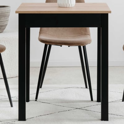 Keukentafel Capri - 60x67x76cm - eikdecor/zwart