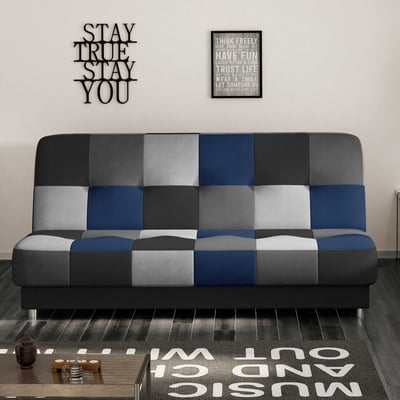 Slaapbank Massimo | 90 x 190 cm | Blauw Slaapbank Massimo | 90 x 190 cm | Blauw