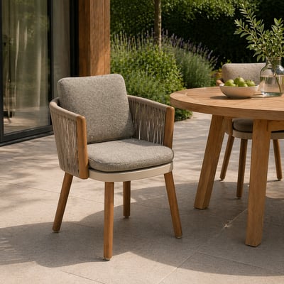 Tuinstoel Mendoza Gescova - Massief Teakhout - 59x55x72cm - Beige
