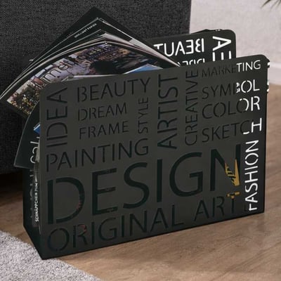 Tijdschriftenrek | 35 x 10 x 26 cm | Zwart