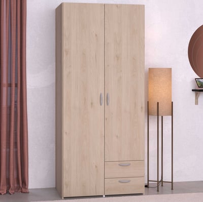 Kledingkast Salvador met 2 deuren & 2 lades - Jackson eik