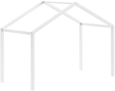 Dak voor vloerbed Dallas - 210x97x104cm - massief dennenhout - wit