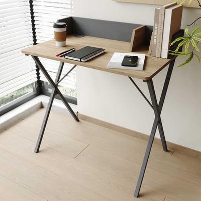 Bureau Carl 120x48x78.5cm - eikdecor/donkergrijs