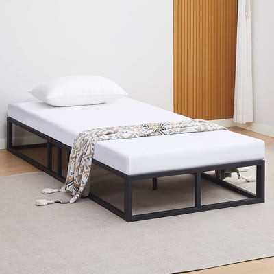Metalen bedframe Marek - 90x200cm - mat zwart Metalen bedframe Marek - 90x200cm - mat zwart