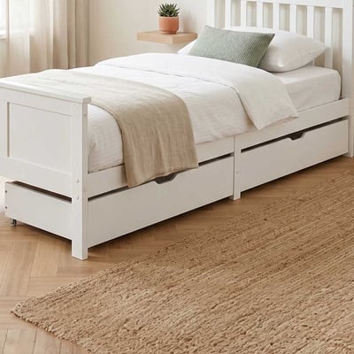 Set van 2 opberglades - 95x51x20cm - massief dennenhout - wit