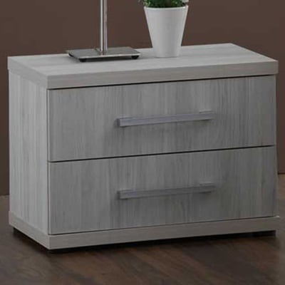 Nachtkastje Maud met twee lades - grijze eik