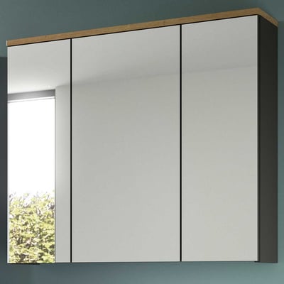 Spiegelkast Canu Xonox - FSC-gecertificeerd hout - 80x73x21 cm - Basaltgrijs