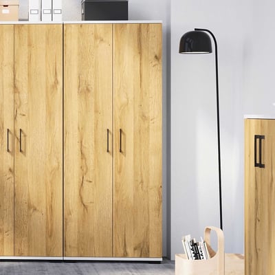 Opbergkast Presley 80cm met 2 deuren - eik/wit Opbergkast Presley 80cm met 2 deuren - eik/wit