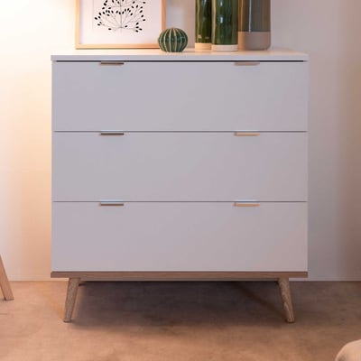 Ladekast Göteborg 80cm 3 lades - wit Ladekast Göteborg 80cm 3 lades - wit