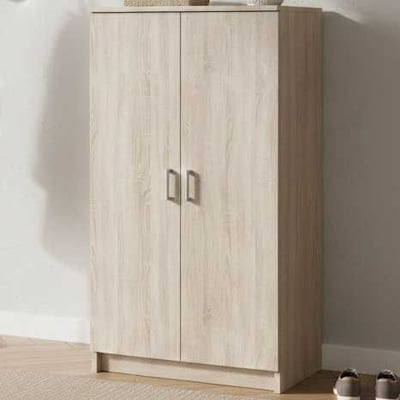 Schoenenkast Shelly-geborstelde eik