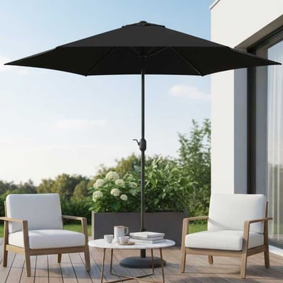 Parasol Norman - Ø300cm - aluminium - zwart