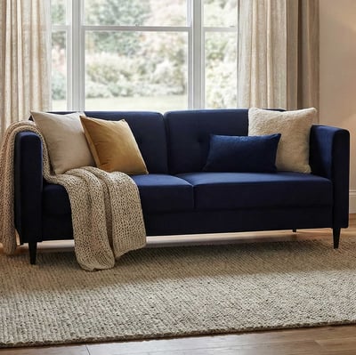 3-zitsbank Prima - 170x82x74cm - marineblauw velours