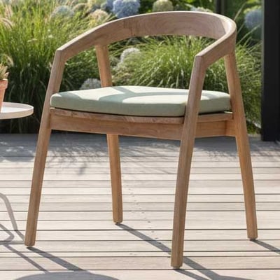 Tuinstoel Makassar | Inclusief zitkussen | Teakhout