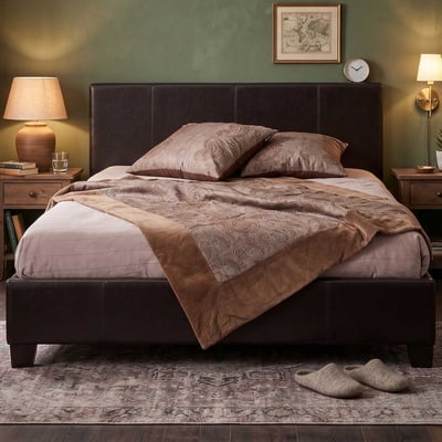 Tweepersoonsbed Miro 140x200 - bruin