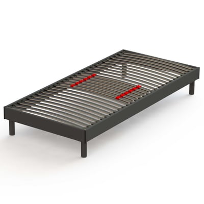 Bedframe Senne 28 latten 90x200 - antraciet Bedframe Senne 28 latten 90x200 - antraciet