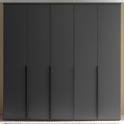 Kledingkast Kevo - 225x52x225cm - 5 deuren - grafiet