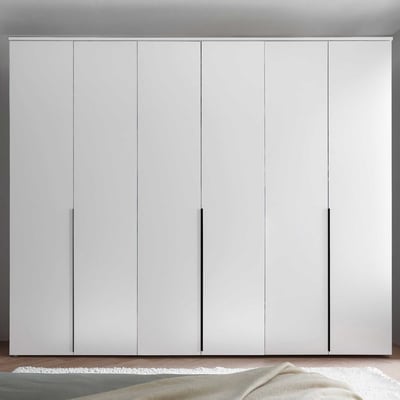 Kledingkast Kevo - 270x52x225cm - 6 deuren - wit