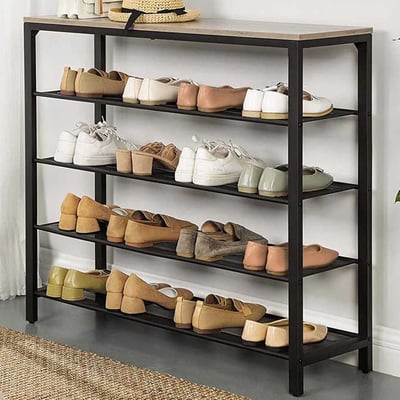 Industrieel 5-vaks Schoenenrek, Schoenopberger