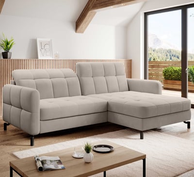 Hoekzetel Chory | 225 x 160 x 105 cm | Beige