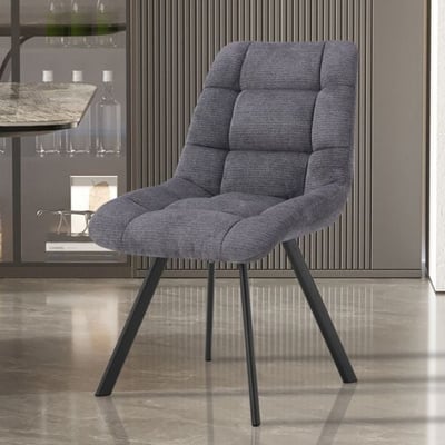 Stoel Lizzy | 52 x 62 x 89 cm | Donkergrijs Stoel Lizzy | 52 x 62 x 89 cm | Donkergrijs