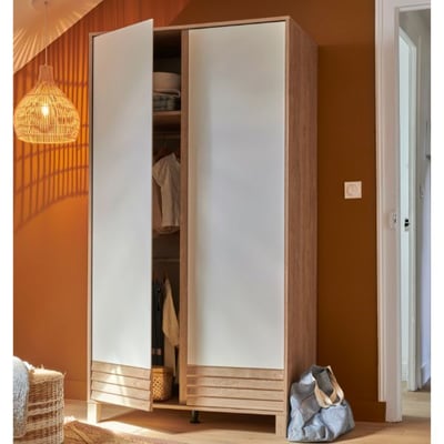 Kinderkledingkast Achil | 101 x 58 x 194 cm | Blonde Oak-design