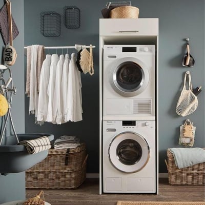 Wasmachinekast Laundreezy | 68 x 68 x 200 cm | Wit