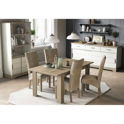 Eetkamerset Charme | Verlengbare eettafel, vitrinekast, dressoir | Kronberg Oak-design