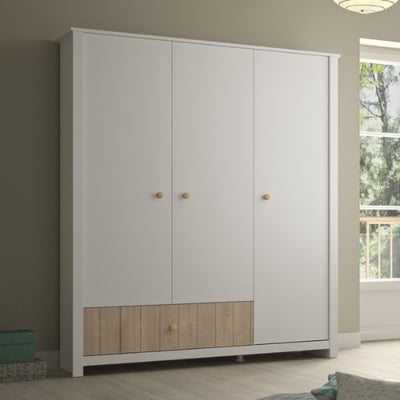 Kledingkast Zouma | 148 x 50 x 185 cm | Blonde Oak-design