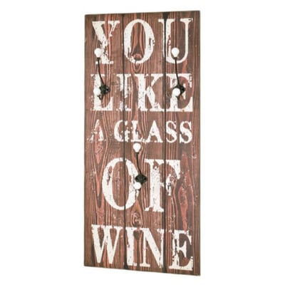 Wanpaneel met 3 knoppen | 45 x 12 x 100 cm | Vintage-design