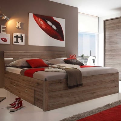Tweepersoonsbed Mars | 180 x 200 cm | Walnut Brown-design Tweepersoonsbed Mars | 180 x 200 cm | Walnut Brown-design