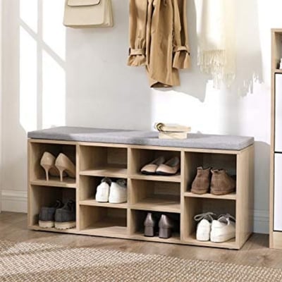 Zitbank met opbergruimte Woodrow | 104 x 30 x 48 cm | Eiken design Zitbank met opbergruimte Woodrow | 104 x 30 x 48 cm | Eiken design