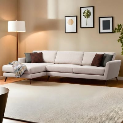 Hoekzetel Artie | 303 x 93 x 85 cm | Beige Hoekzetel Artie | 303 x 93 x 85 cm | Beige