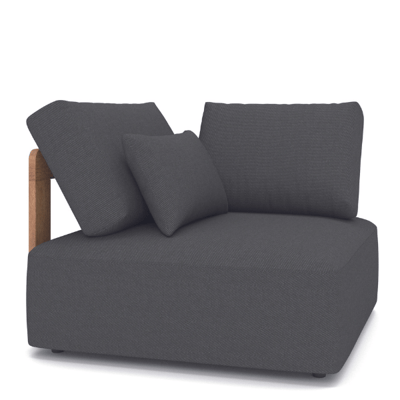 Hoekzetel tuin Raphael | 100 x 100 x 58 | Zwart