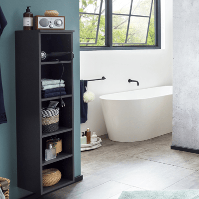 Open kast Karan 30x35x130cm - antraciet Open kast Karan 30x35x130cm - antraciet