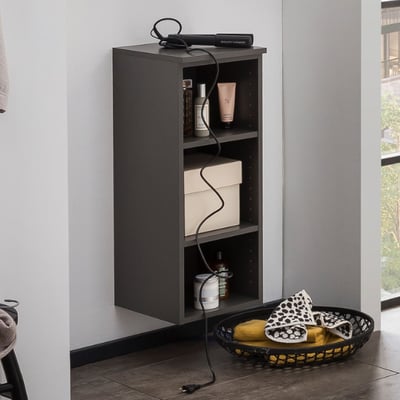 Open kast Karan 30x35x79cm - antraciet Open kast Karan 30x35x79cm - antraciet