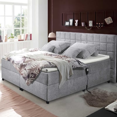 Boxspring Mariposa 180x200 elektrisch verstelbaar - grijs Boxspring Mariposa 180x200 elektrisch verstelbaar - grijs