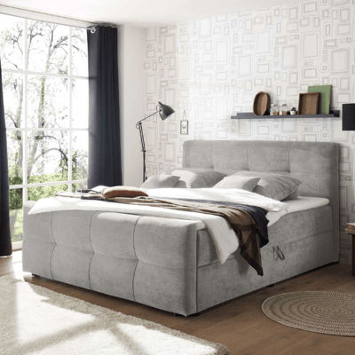 Boxspring Winnifred 180x200cm met opbergruimte - grijs Boxspring Winnifred 180x200cm met opbergruimte - grijs
